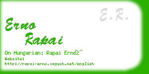 erno rapai business card